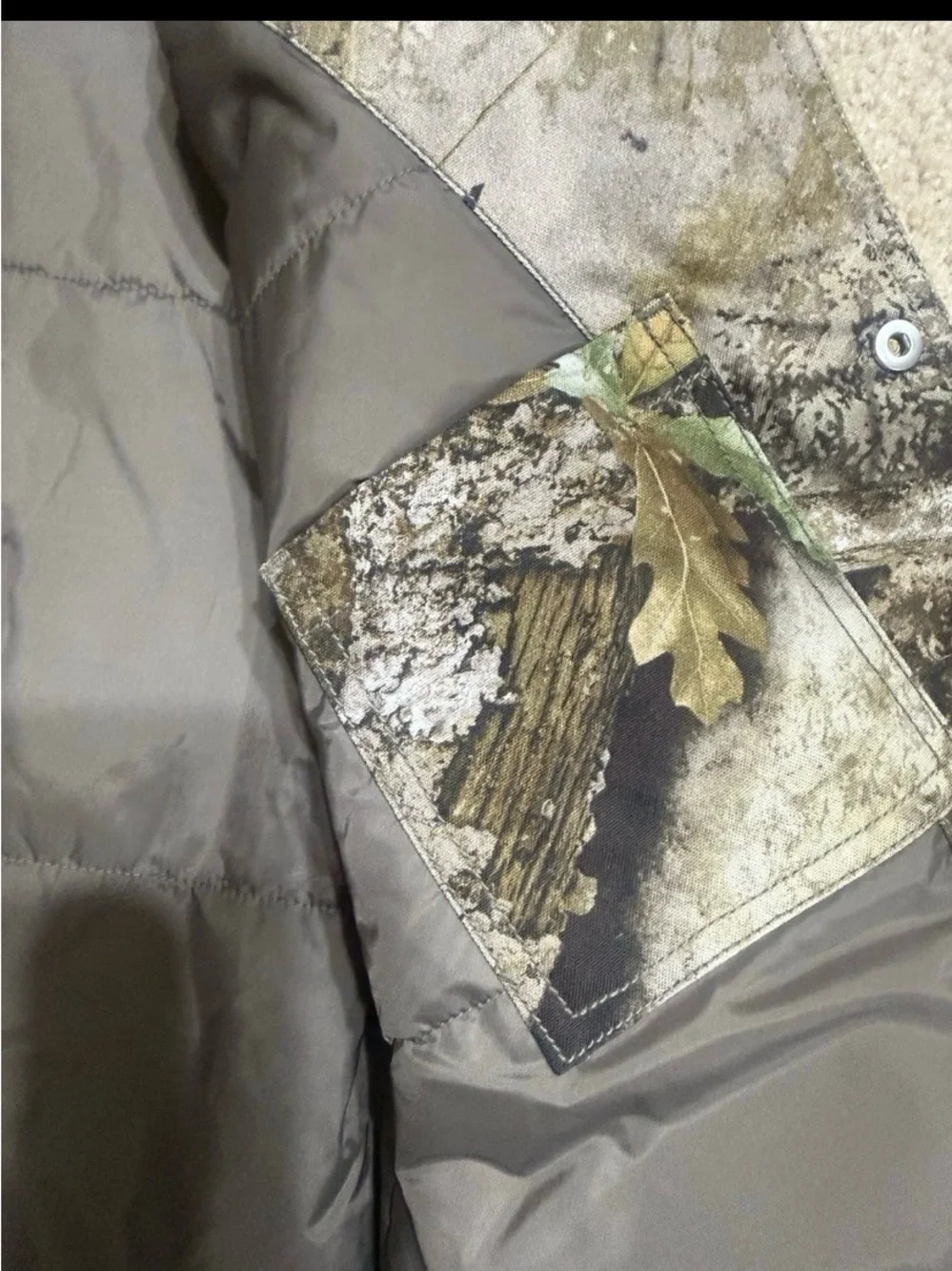 Nike Men's Air Jordan Flight Chicago Realtree Jacket Olive Sail Sz large/small